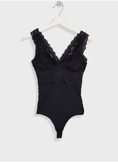 Lace High Leg Body