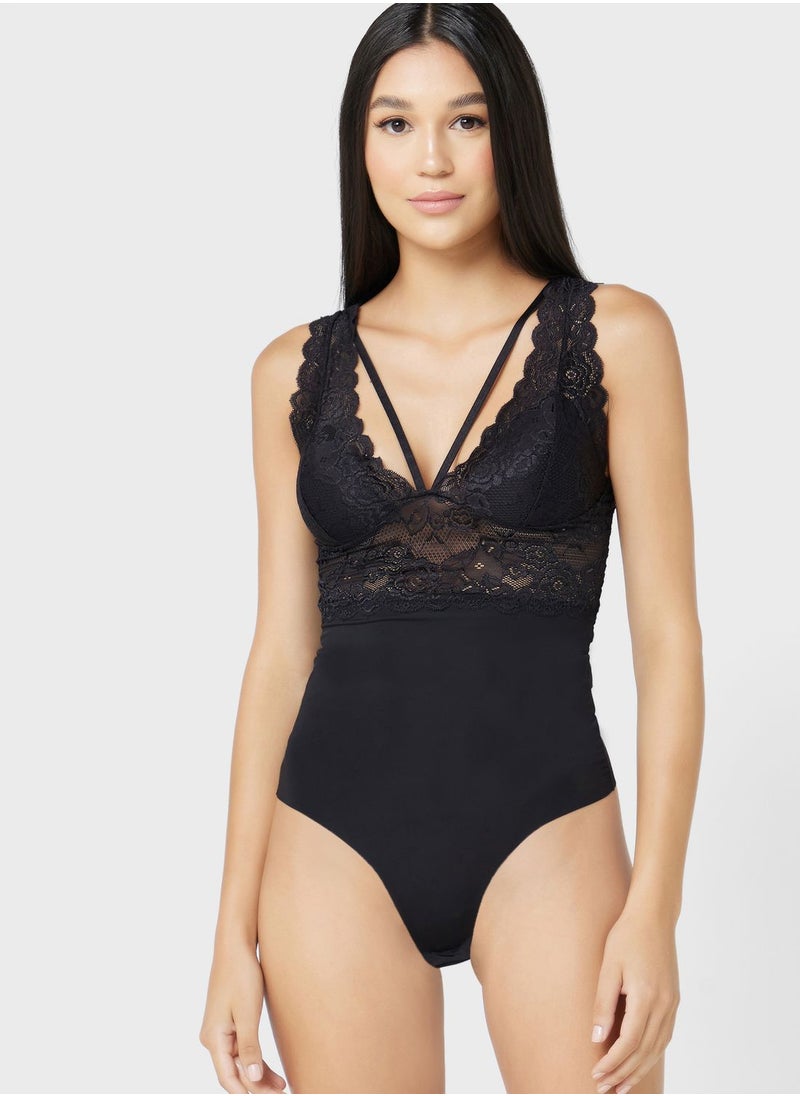 ONLY - Lace High Leg Body - Image 1