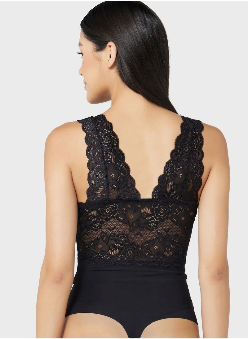 ONLY - Lace High Leg Body - Image 1