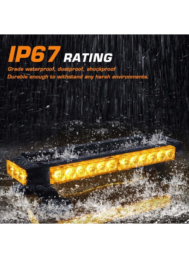 LINKITOM Roof Top LED Strobe Light Bar -Double Side Amber 30 LED Emergency Hazard Warning Flashing Beacon Lighting Bar with Magnetic Base for Snow Plow, Trucks, Construction Vehicles - Image 5