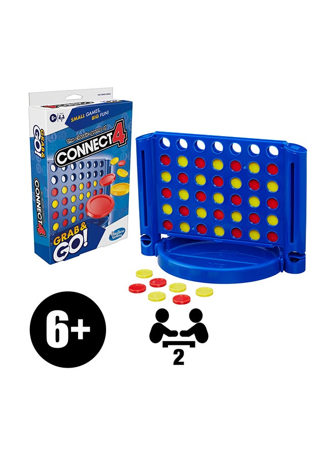 HASBRO - GAMING Connect 4 Grab and Go Game for Kids Ages 6 and Up, Portable Game for 2 Players, Travel Game for Kids  - Image 1