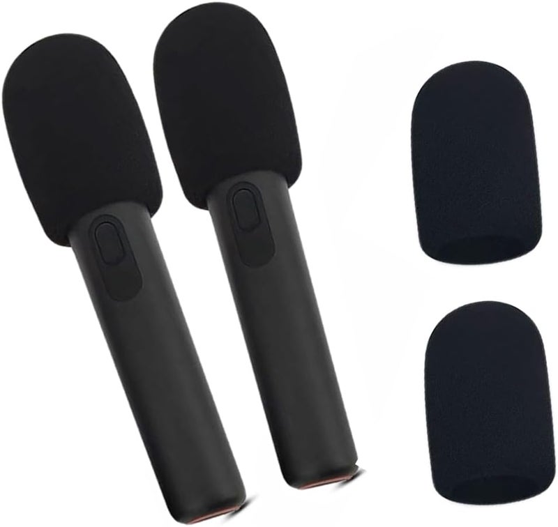 2 غطاء إسفنجي لمايكروفون لمايكروفون JBL PARTYBOX اللاسلكي، غطاء مايكروفون لاسلكي، أسود - Image 1