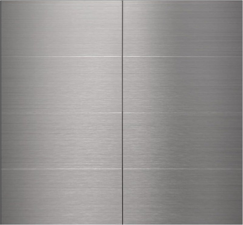 Crystiles 40-Pack 3"x6" Brushed Aluminum Peel and Stick Tile Backsplash Panels - Image 1