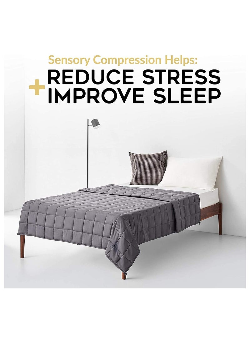 Fabienne Weighted Blanket 15lbs Single Size Adult Heavy Blanket 60"x80" Anxiety Relief Autism Therapy Insomnia Stress Relief Blanket Navy 6.8Kg 150x200cm  - Image 3