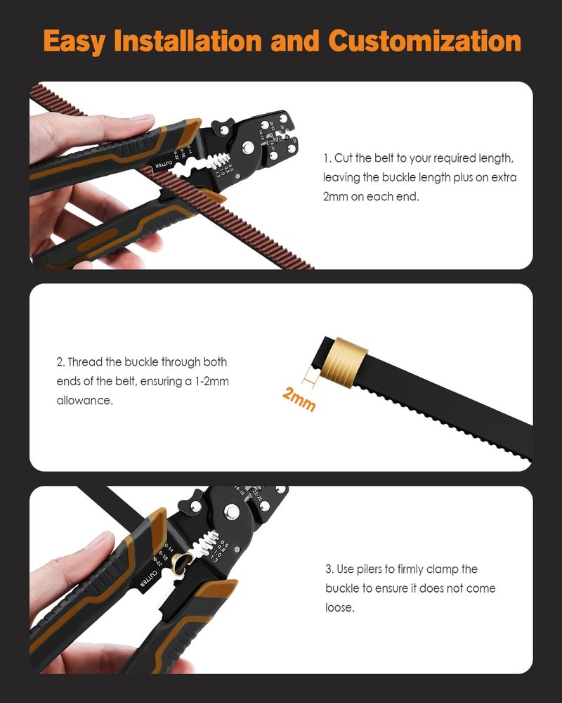 HANGLIFE GT2 Timing Belt with Copper Buckle - 3D Printer Open Synchronous Belt (2mm Pitch) 3D Printer Accessories - 6mm x 2M (6.6ft) - Image 5