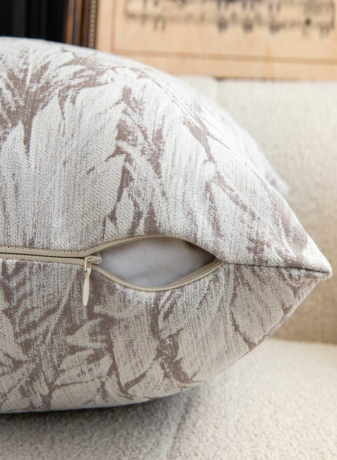 WACOMECO Decorative Throw Pillow Covers, Pack of 2 Accent Farmhouse Cushion Covers for Couch Sofa Bed Home Decoration, 18x18 inch, Taupe - Image 5