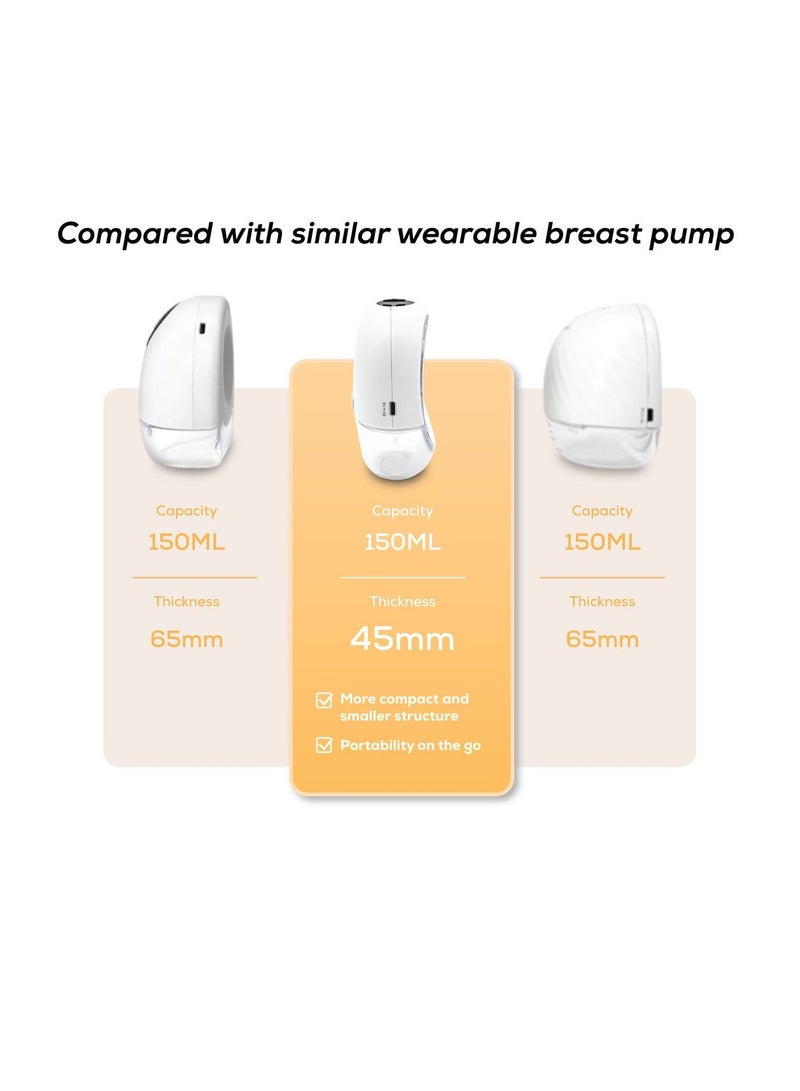 Nurtur Cozi Prime Single Wearable Breast Pump Portable Wireless Breast Pump Hand Free LCD Display Small And Light weight Extractor Gifts for New Mom Milk suction White 150ml - Image 2