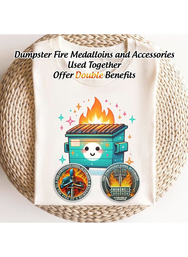 IELCJJ Knight Dumpster Fire Challenge Coin - The Strongest Steel is Forged Dumpster Fire Coin - Funny Desk Accessories for Work - Hilarious Coworker Go Away Token - Inspirational Gifts for Men Women Teacher - Image 5