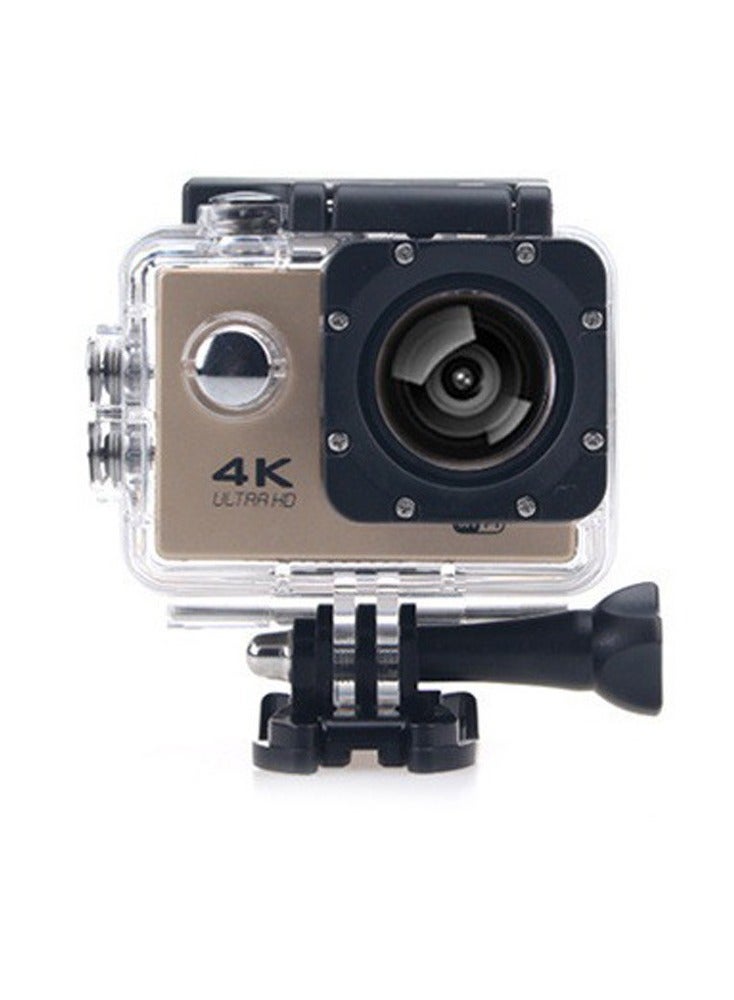Generic 4K Action Camera, Outdoor Waterproof Sports Camera, IPS Real Color Touchscreen Photography Camera, Adjustable View Angle WIFI Camera With Time Lapse Slow Motion, (1pc, Brown)  - Image 1
