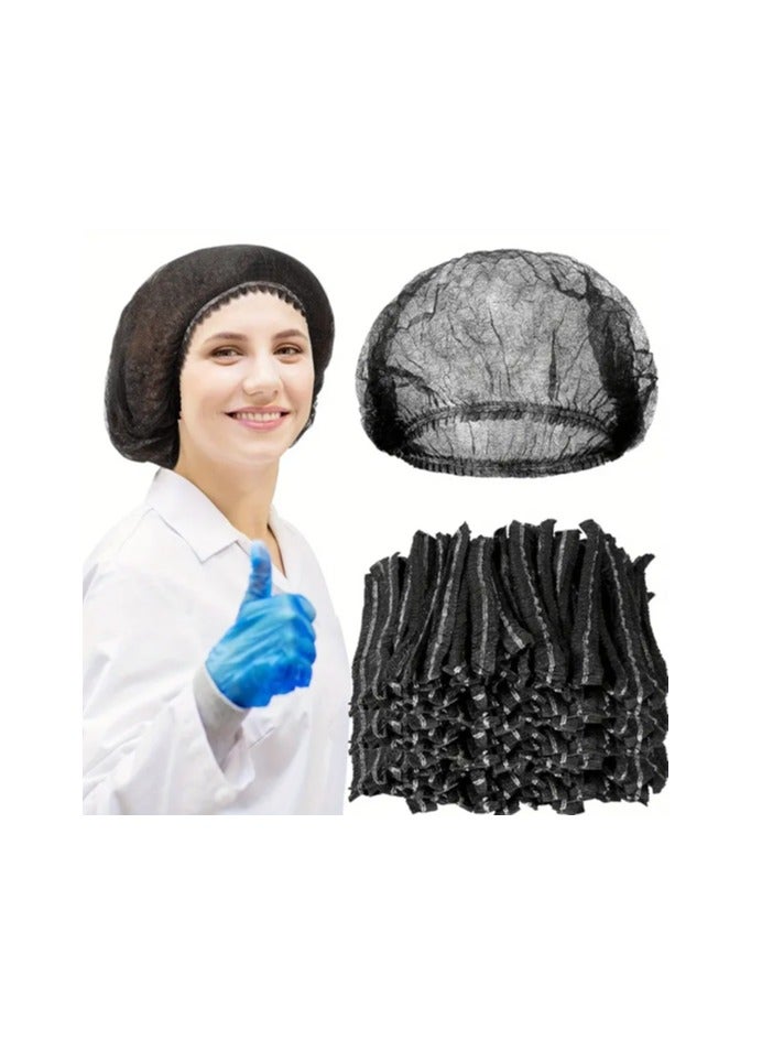 Mazko 100- Piece Bouffant-Hairnet Cap -  Black Disposable for Cosmetics, Beauty, Kitchen, Cooking, Home Industries, Hospital, Surgery. - Image 4