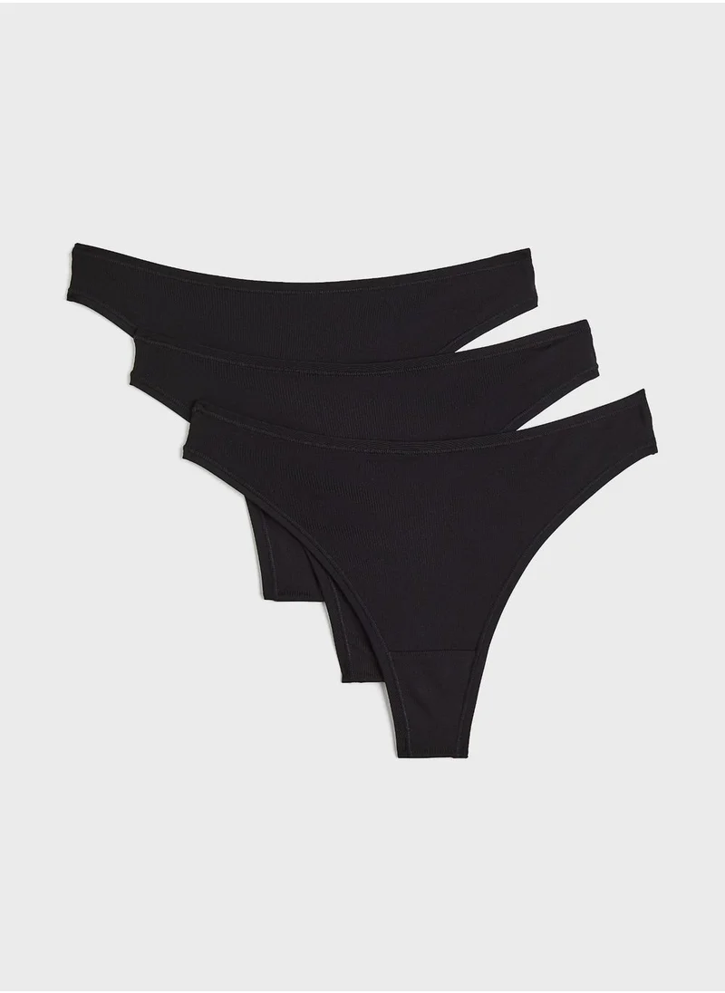 H&M 3 Pack High Leg Thong