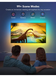 Govee Govee TV LED Backlight, RGBIC TV Backlight for 55-65 inch TVs, Smart LED Lights for TV with Bluetooth and Wi-Fi Control, Works with Alexa & Google Assistant, Music Sync, 99+ Scene Modes, Adapter  - Image 5