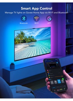 Govee Govee TV LED Backlight, RGBIC TV Backlight for 55-65 inch TVs, Smart LED Lights for TV with Bluetooth and Wi-Fi Control, Works with Alexa & Google Assistant, Music Sync, 99+ Scene Modes, Adapter  - Image 4