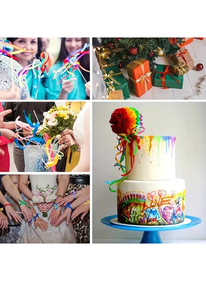 6 Pack 5mm Golden Ribbon Rolls 393 7inch Each Waterproof Plastic Balloon String for Gift Wrapping Crafts Party Decor - Image 3