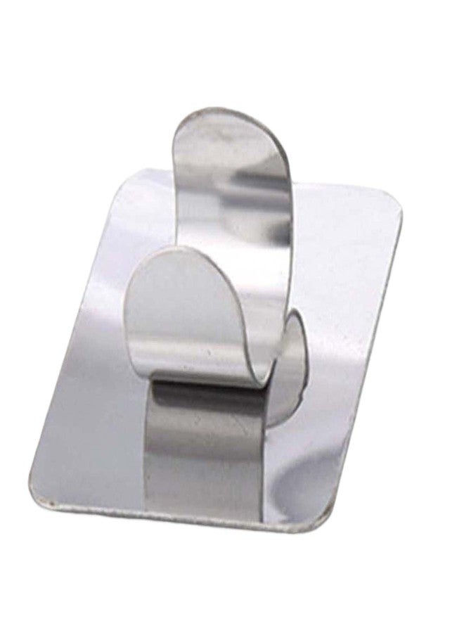 Generic Makeup Mixing Palette Handheld Stainless Steel for Nail Art Artist Beauty Square ring4.3x3.3cm - Image 1