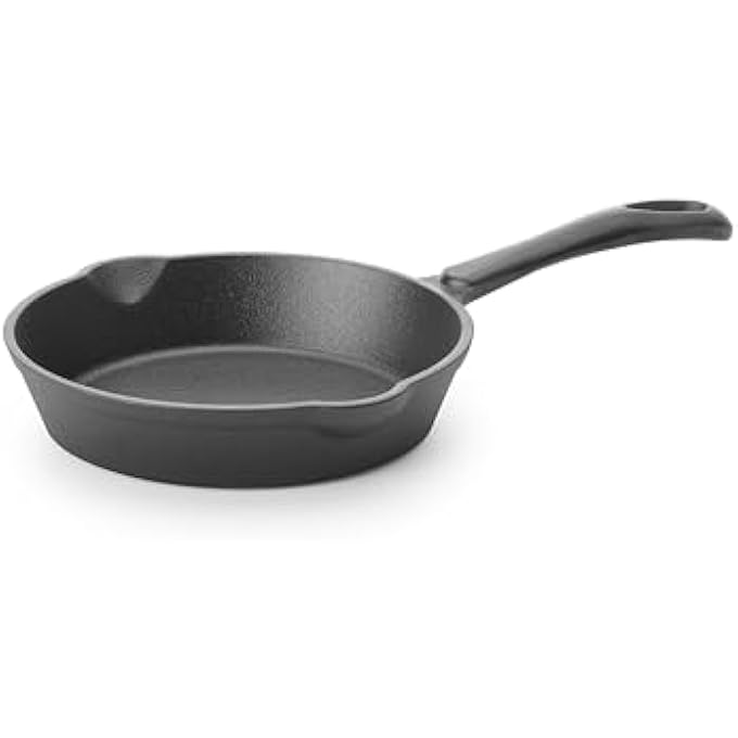 HENDI Cast Iron Frying Pan With 2 Nozzles Suitable For Gas Cooker Induction Cooker Electric Hob Ceramic Hob NonStick Handle 120 Mm Wall Thickness 4 Mm Frying Pan 165 - Image 2