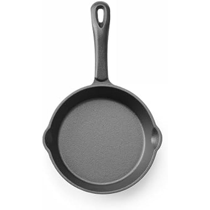HENDI Cast Iron Frying Pan With 2 Nozzles Suitable For Gas Cooker Induction Cooker Electric Hob Ceramic Hob NonStick Handle 120 Mm Wall Thickness 4 Mm Frying Pan 165 - Image 1