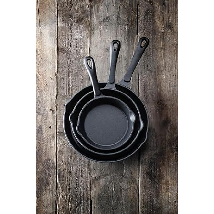 HENDI Cast Iron Frying Pan With 2 Nozzles Suitable For Gas Cooker Induction Cooker Electric Hob Ceramic Hob NonStick Handle 120 Mm Wall Thickness 4 Mm Frying Pan 165 - Image 4