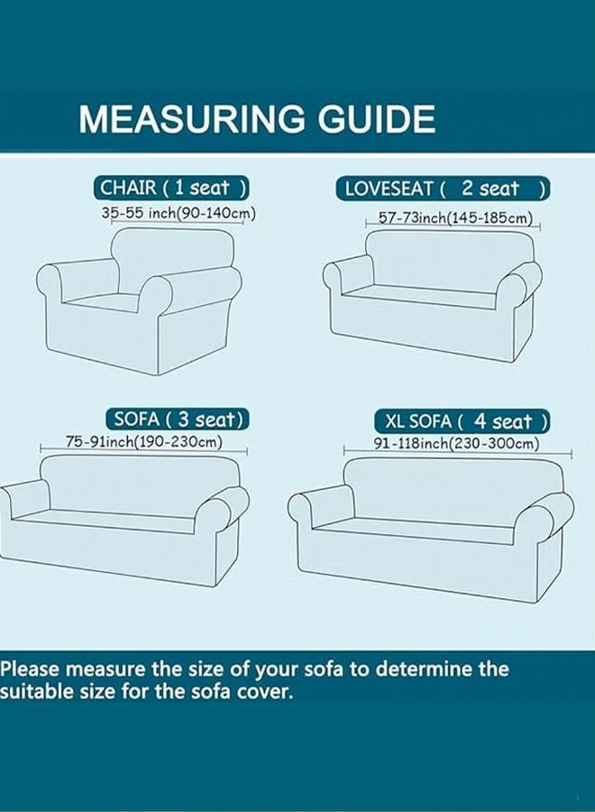 غطاء أريكة مناسب لـ 1/2/3 مقاعد، مقاوم للتجاعيد، يغطي الأريكة بالكامل، قابل للتمدد، مناسب لجميع الفصول، غطاء أريكة عالمي، مانع للانزلاق، وسادة أريكة مدمجة، متعدد الأحجام، مقاوم للتآكل، قابل للغسل في الغسالة، قابل للإزالة. - Image 2
