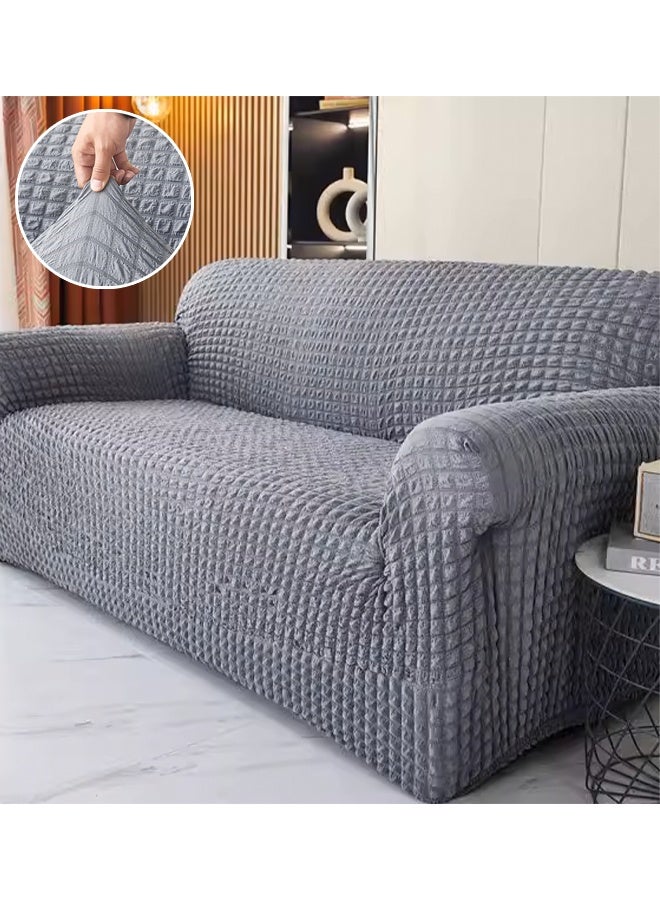 غطاء أريكة مناسب لـ 1/2/3 مقاعد، مقاوم للتجاعيد، يغطي الأريكة بالكامل، قابل للتمدد، مناسب لجميع الفصول، غطاء أريكة عالمي، مانع للانزلاق، وسادة أريكة مدمجة، متعدد الأحجام، مقاوم للتآكل، قابل للغسل في الغسالة، قابل للإزالة. - Image 1
