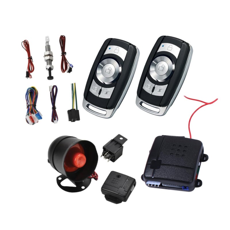 Car Alarm System with Remote Door Locks Automatic Window Close Starter Disable - Image 2