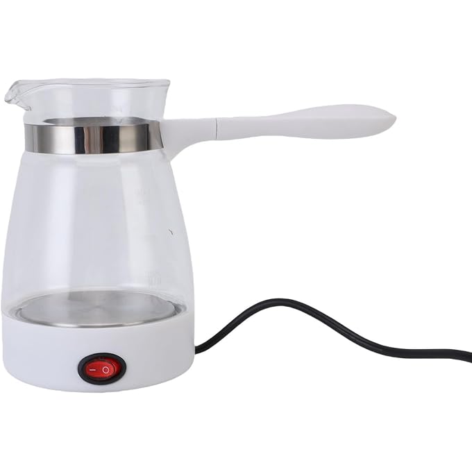 TOPINCN Glass Turkish Coffee Maker,600ml Portable Electric Turkey Coffee Pot Stainless Steel Arabic Greek Turkish (1) - Image 1