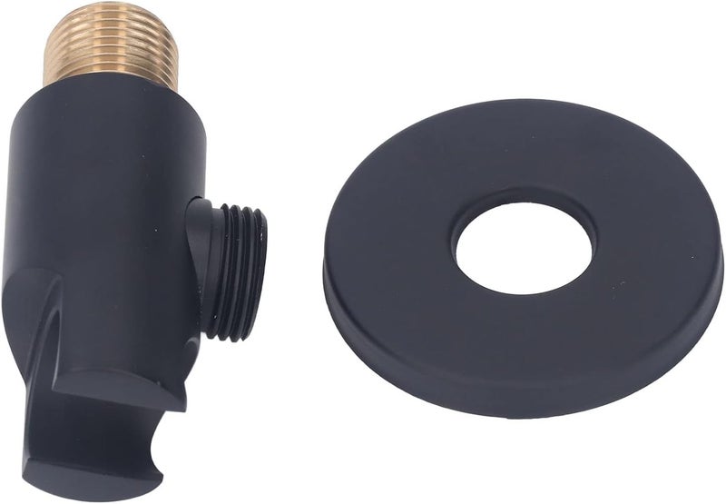 Jeanoko Copper Handheld Shower Wand Holder Adjustable Wall Mount Bracket for Bathroom Black Round for Most Shower Heads and Sprayers - Image 2