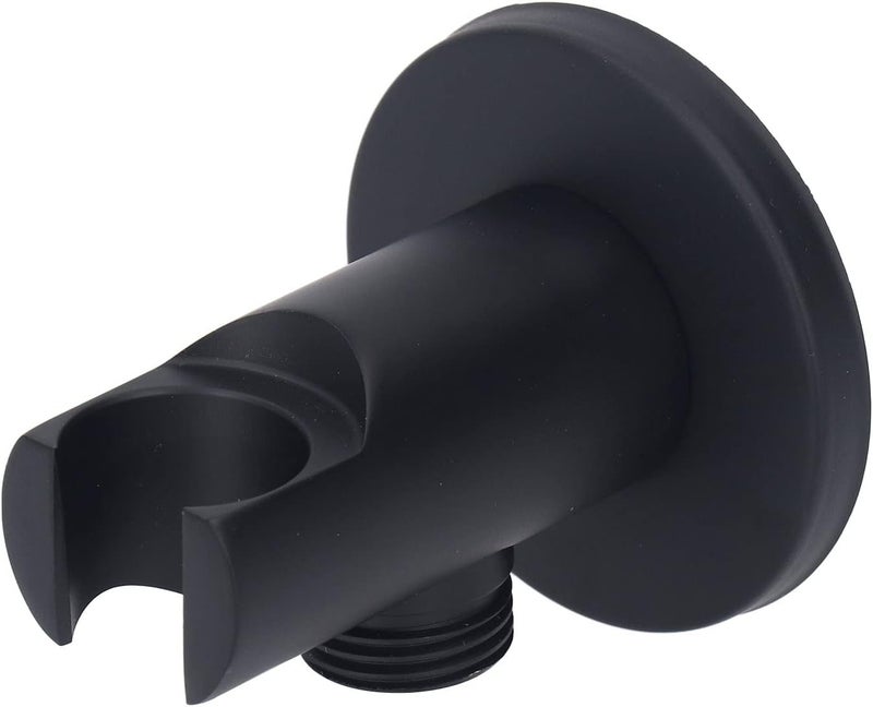 Jeanoko Copper Handheld Shower Wand Holder Adjustable Wall Mount Bracket for Bathroom Black Round for Most Shower Heads and Sprayers - Image 5