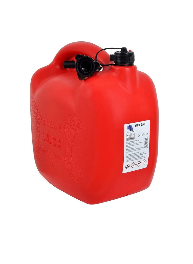 Jerry Can PVC Fuel Can Container for Oil Petrol Diesel Storage Moving Red Cans, UN Regulations Approved Heavy Duty Backup Petrol Tanks Mount for Motorcycle SUV ATV Most Cars (5 Ltr) - Image 1