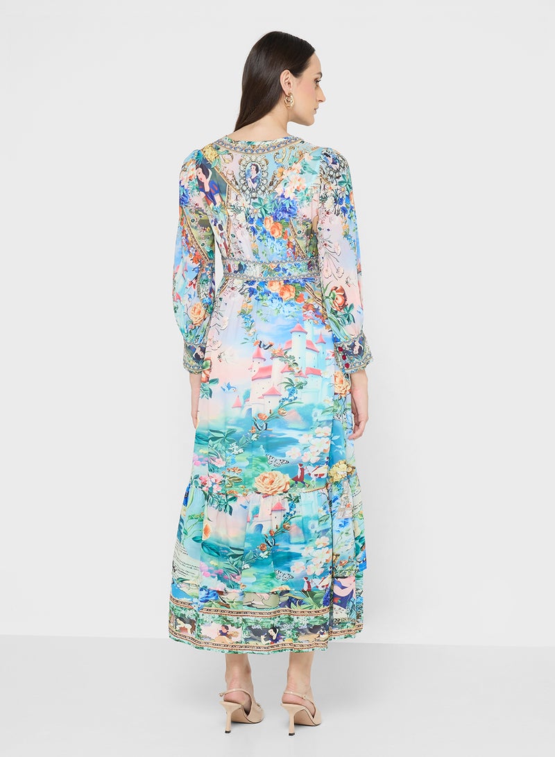 ايلا فستان بطبعة زهور - Image 2