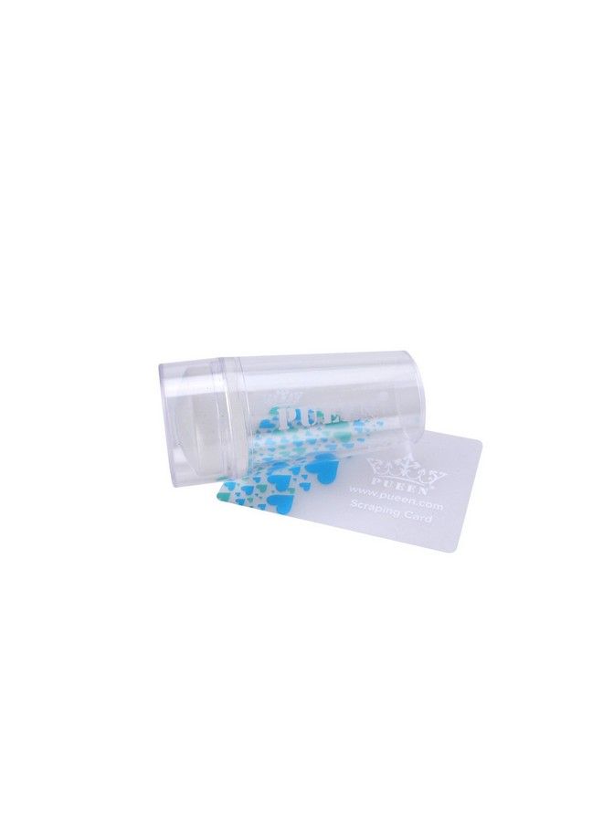 PUEEN Nail Art Clear Seethru Transparent Soft Stamper And Scraper Set Stamping Tools Bh000696 - Image 2