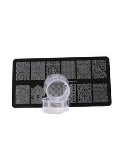 PUEEN Nail Art Clear Seethru Transparent Soft Stamper And Scraper Set Stamping Tools Bh000696  - Image 5