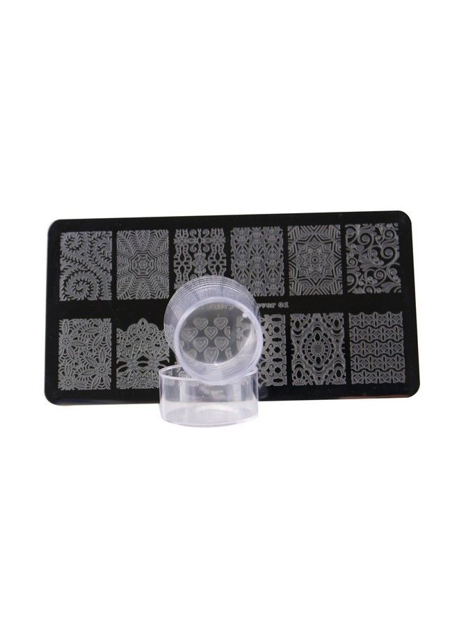 PUEEN Nail Art Clear Seethru Transparent Soft Stamper And Scraper Set Stamping Tools Bh000696 - Image 5