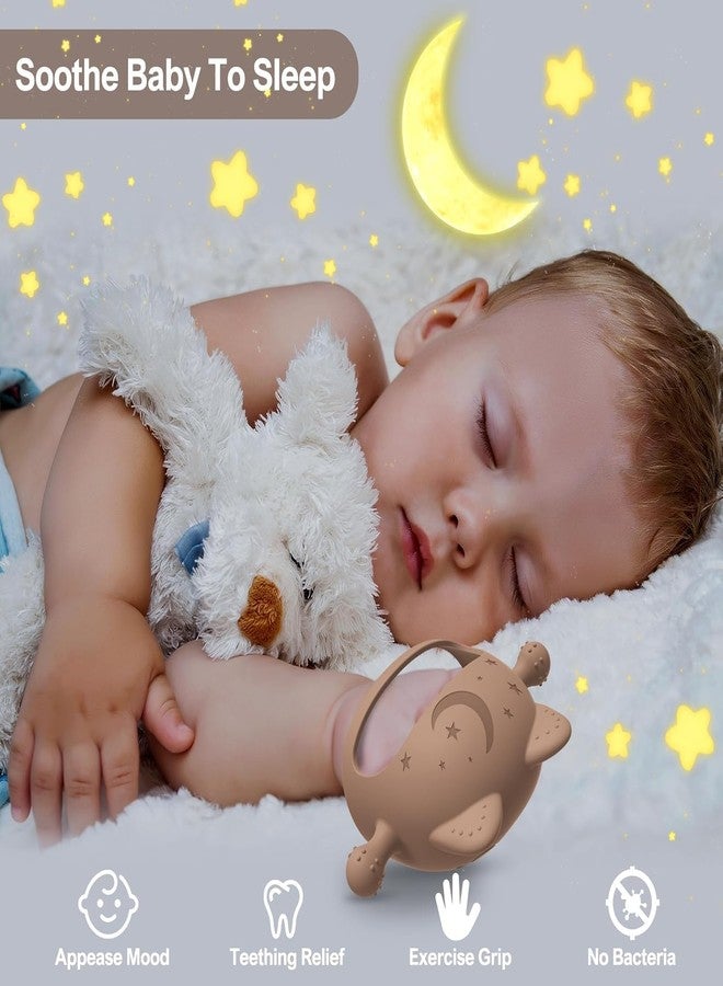 Onomie Baby Teething Toys for Babies 0-6 Months-Baby Teether,Anti-Drop Silicone Mitten Teething Toy for Soothing Sore Gums,Teething Pacifier,Baby Toys 6 to 12 Months-Ideal Travel Essentials for (Brown, Cat) - Image 5