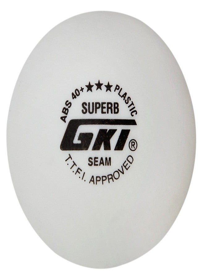 GKI Superb Plastic Table Tennis Ball, (White) Standard Size - Image 3