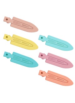 MADHOLLY Hair Clips No Bend No Crease No Hair Pulling  Macaron Color Hair Clips for Styling Sectioning Makeup Curls Hair Styling Clips for Women Girl Bangs Waves Salon 6 Count