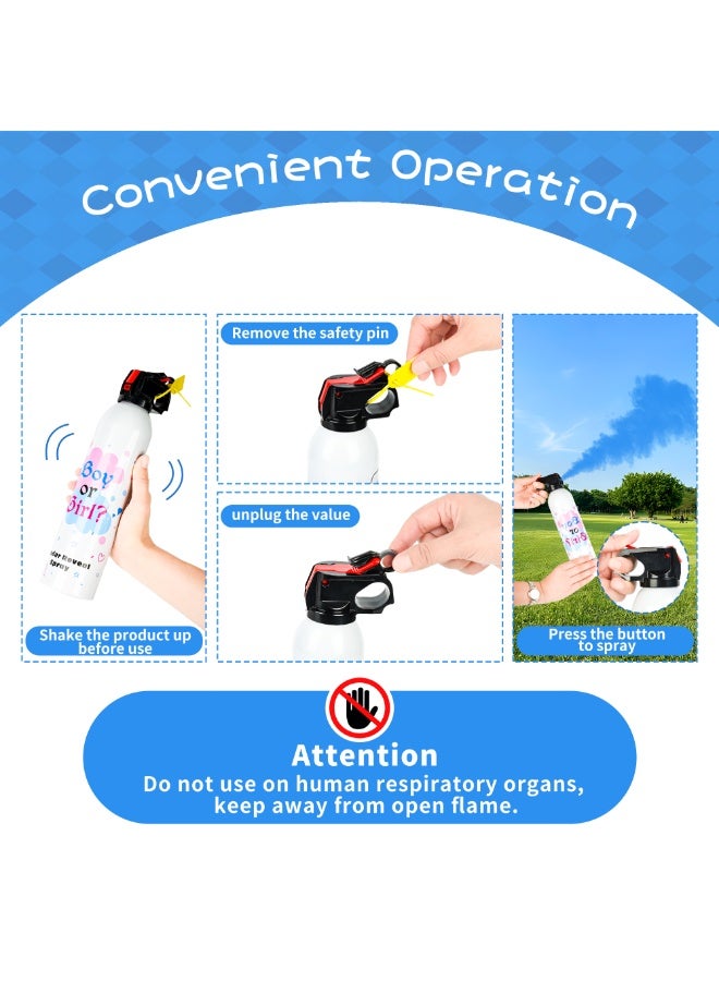 2 Pack Gender Reveal Fire Extinguisher Large Size Gender Reveal Party Spray Boy or Girl Party Supplies - Image 4