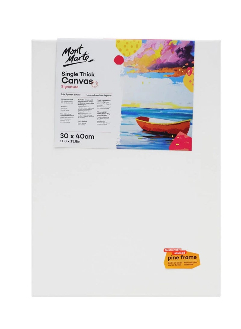 Mont Marte 30x40cm Size Stretched Cotton Canvas 280gsm Thickness - Image 1