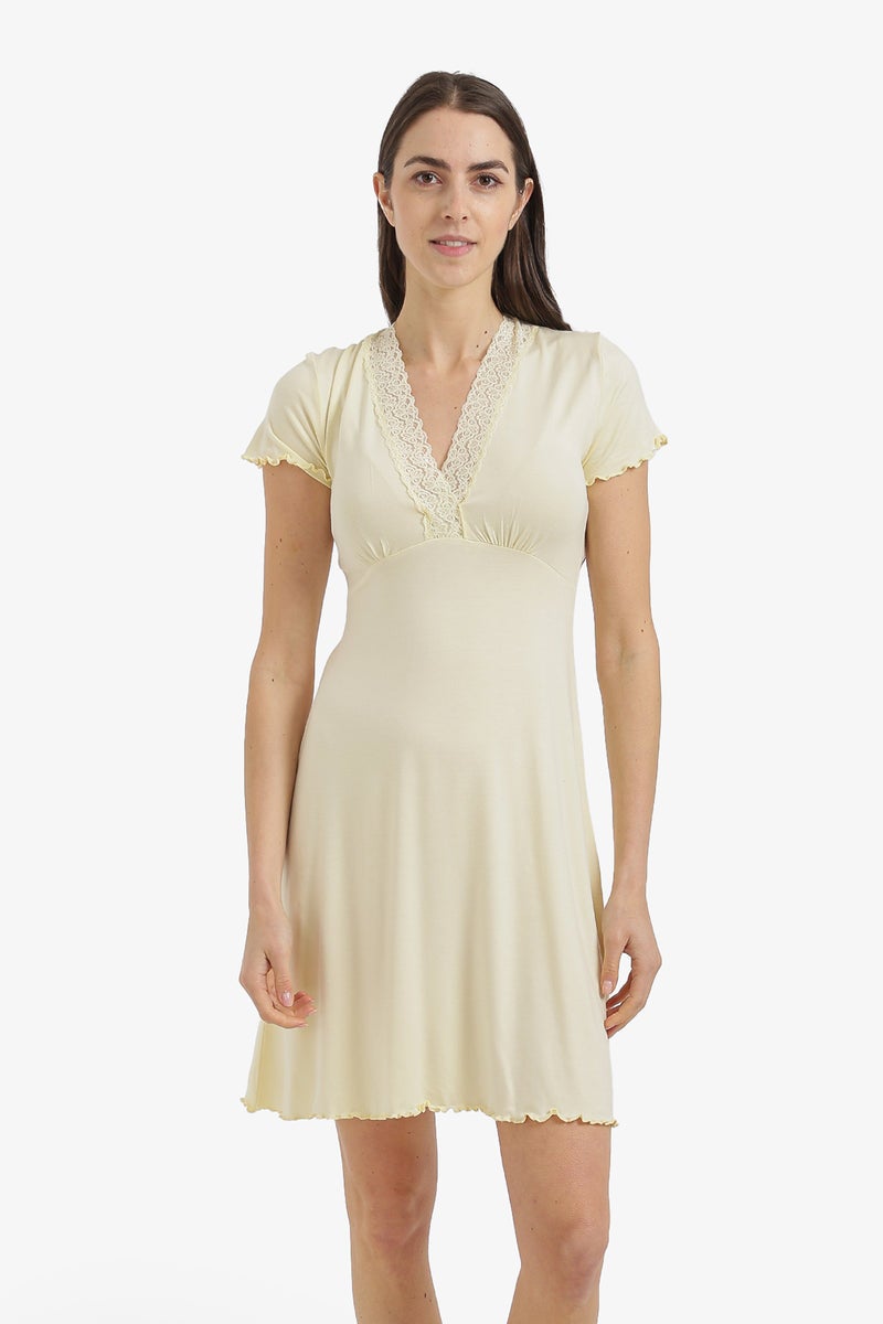 Carina Lace V-Neck Nightgown - Image 1