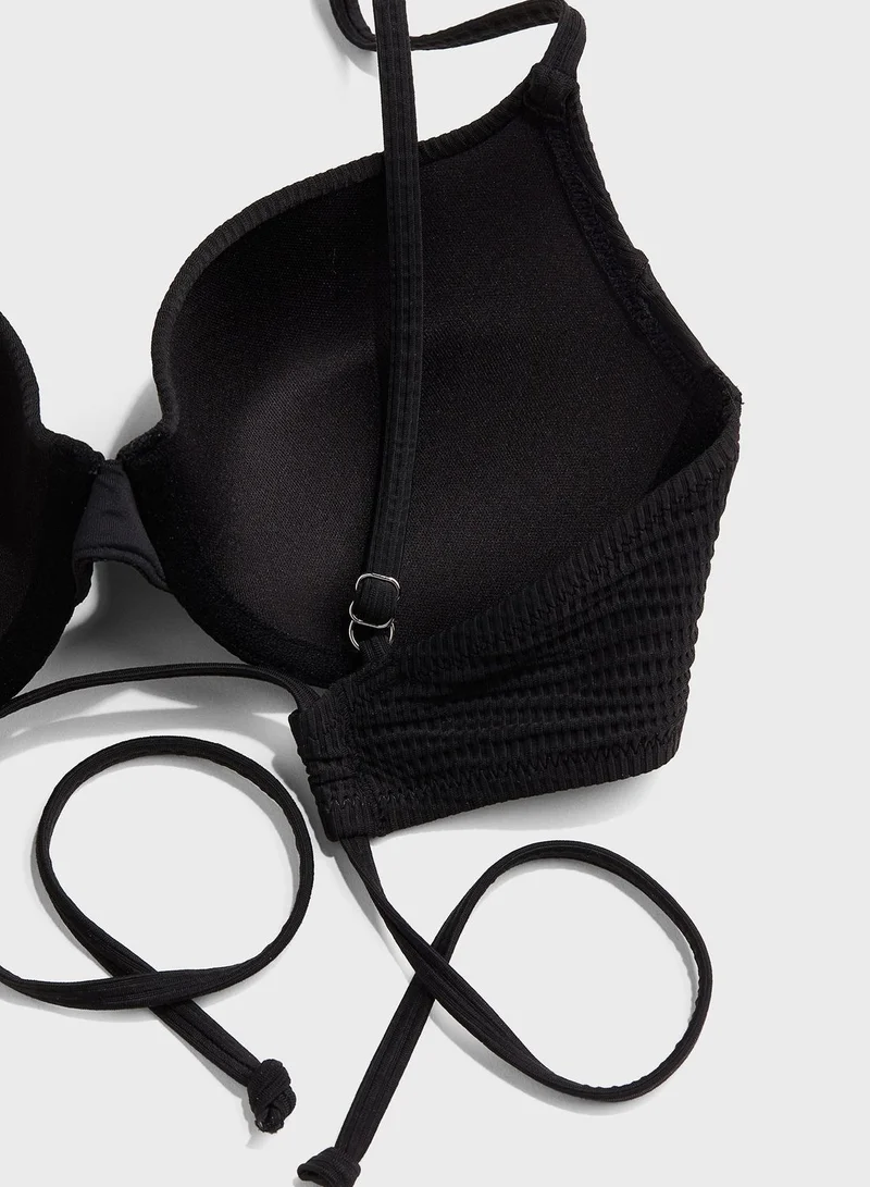 H&M Tie Detail Bikini Top