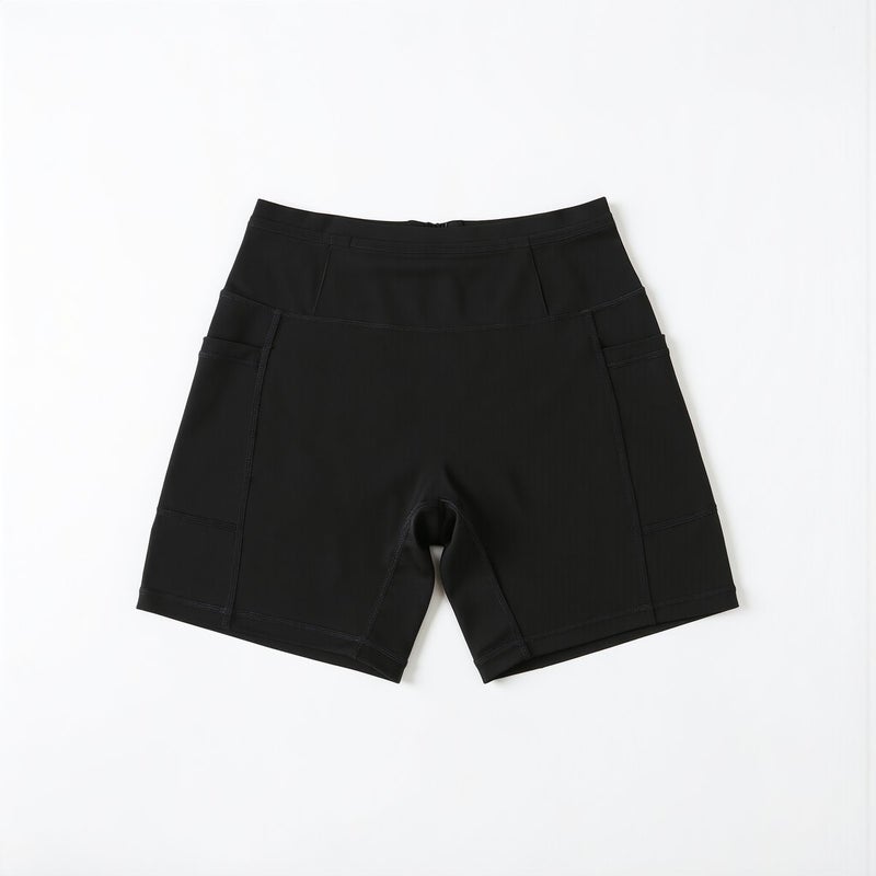 No Ride Up No Sticky No Chafe Workout Shorts Women Anti Fall Pocket Black S - Image 3