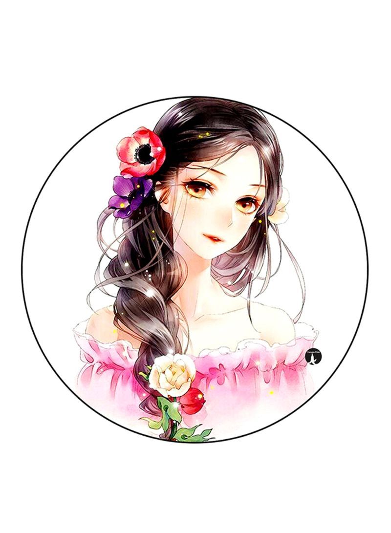 RKN Girl Printed Round Pin Badge Multicolour - Image 1