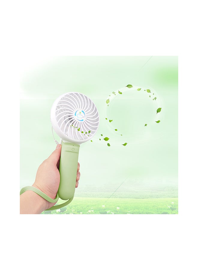 إسكدنيا مروحة محمولة باليد متعددة الوظائف 3 في 1 مزودة بمقبض من السيليكون ومنفذ USB H18415 أخضر - Image 4