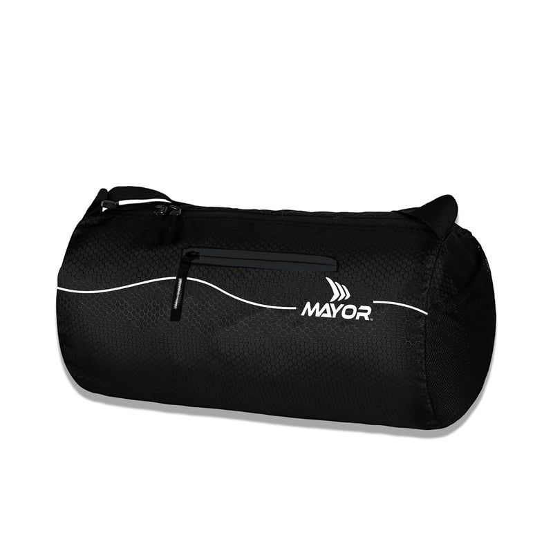 Mayor Prime Gym Bag | Fitness Bag | Duffle Gym Bag | Sports Kit Bag, with Adjustable Shoulder Strap & Side Pocket for Men & Women (Black) - Image 1