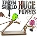 Akargol Huge Handemade Wooden Fencing Puppets Balloon Head Realistic Iron Sword and Shied  Handmade Wooden Warrior Puppets Battle Robot Duel Games Family Parties Board Game with Balloons - Image 2