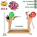 Akargol Huge Handemade Wooden Fencing Puppets Balloon Head Realistic Iron Sword and Shied  Handmade Wooden Warrior Puppets Battle Robot Duel Games Family Parties Board Game with Balloons - Image 4