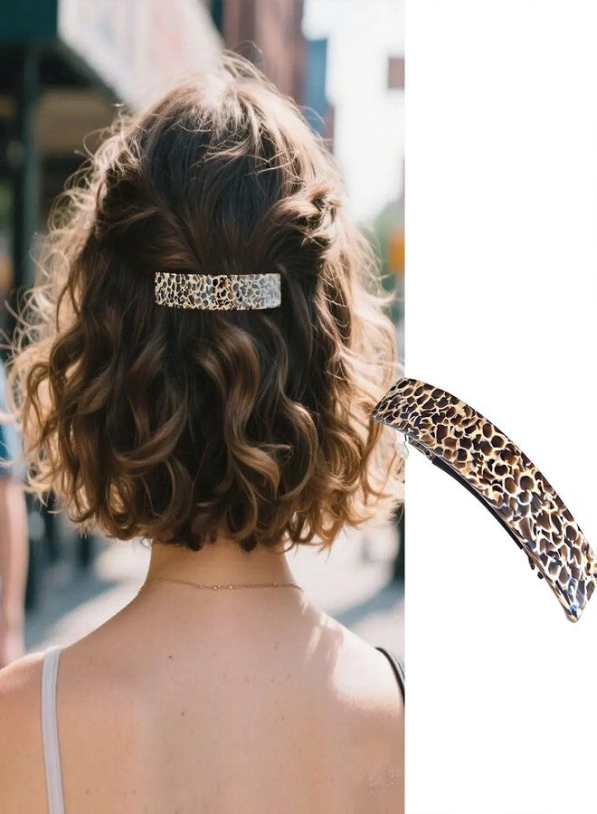 Markuii Large Hair Barrette for Women No Slip Acetate Not Easy to Break French Tortoise Curved Half Up Elegant Hair Clips, 4 Pack - Image 4