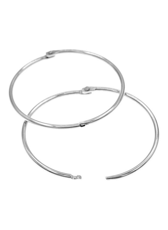 Coideal 3 Inch Extra Large Book Rings, Easy To Open And Close, 10 Pcs Metal Loose Leaf Binder Rings Silver For Office (76 Mm)  - Image 1