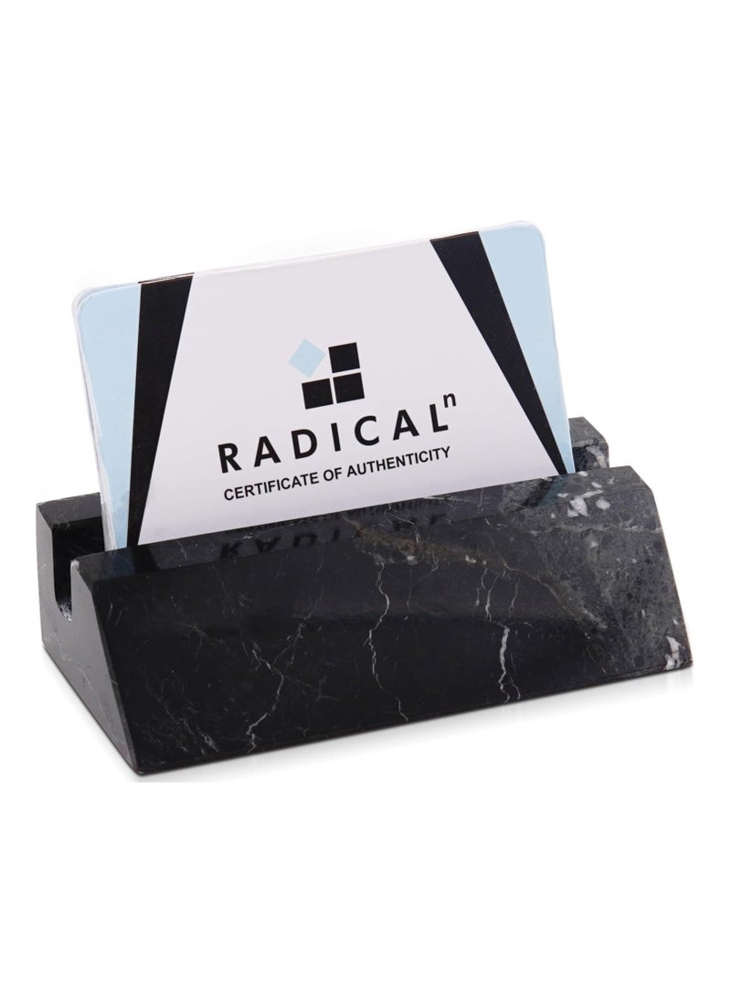 RADICALn Radicaln Business Card Holder Black Handmade Marble Office Desk Organizers Small Business Supplies Home Office Décor  Ideal For Gift Cards Credit Card Holder Table Card Holders  - Image 1