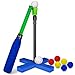 CeleMoon Foam Tball Set for Kids Toddlers 35 T Ball Baseball Softball Bat Set Adjustable Batting Tee 8 Colored Balls for Boys Girls 35 58 Years Indoor Outdoor Sport Playing Toys Blue - Image 4
